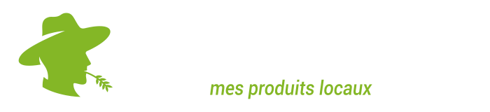 Logo Mon Producteur, version horizontale, blanc et vert (700 × 160 px)